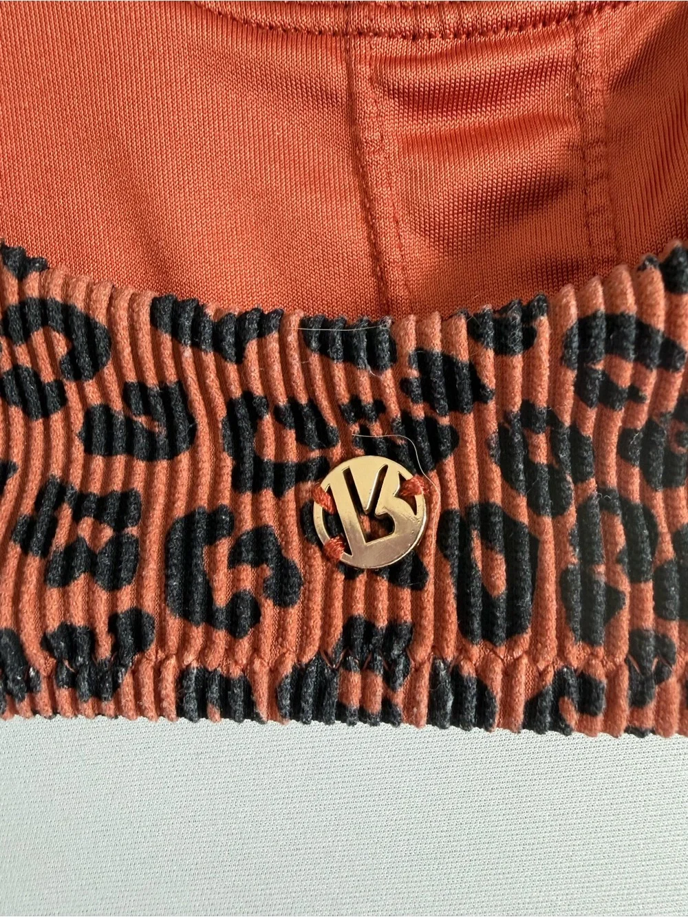 Buffbunny Rust Leopard Ribbed Bikini Set